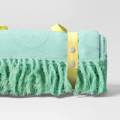 2 Person Beach Blanket Aqua Green - Sun Squad