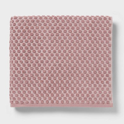 6pc Performance Plus Textured Dot Bath Towel Set Mauve - Threshold
