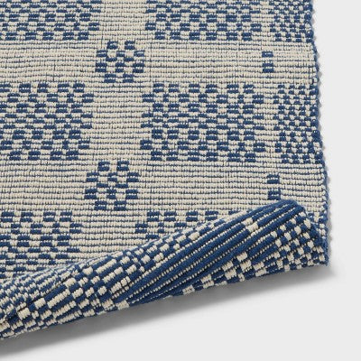20"x30" Americana Geo Bath Rug Khaki/Navy - Threshold