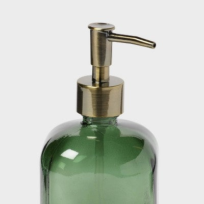 Recycled Glass Soap Pump Green - Threshold