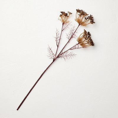 25" Faux Queen Anne's Lace Wildflower Mauve Fall Stem - Hearth & Hand with Magnolia: Farmhouse Artificial Floral Stems (LOCAL PICKUP ONLY)