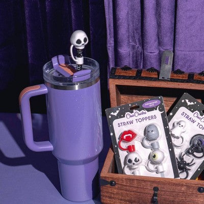 CharCharms 4pk Spooky Straw Toppers White