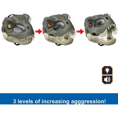 Jurassic World Rebirth T-Rex Rage N Roar Mask with LED Light Up Eyes