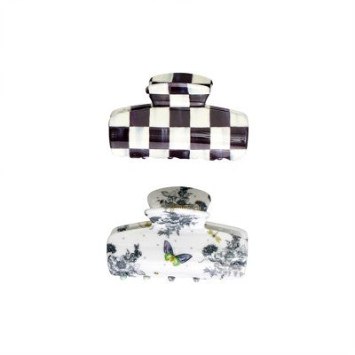 Goody x MacKenzie Childs Medium Claw Clip - Black - 2ct