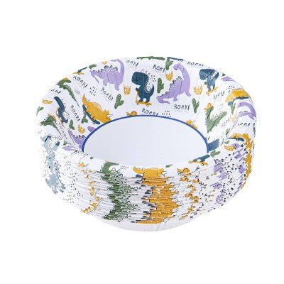 Glad for kids' Dino Disposable Paper Bowls - 10oz/24ct