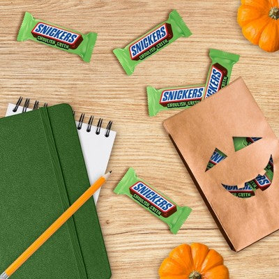 SNICKERS Ghoulish Green Candy Bars Halloween Chocolate - 9.69oz