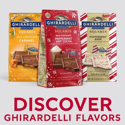 Ghirardelli Christmas Candy Milk Chocolate Peppermint Hot Cocoa Squares - 5.3oz