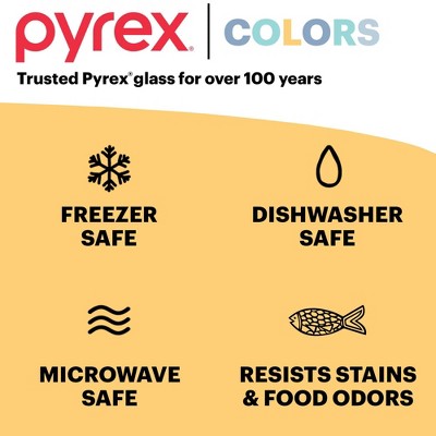 Pyrex Simply Store Tinted 4pc Lidded Rectangle Storage Set Yellow