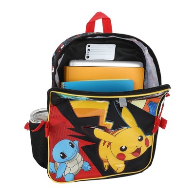 AS IS-MISSING WATER BOTTLE-Pokemon Kids' 16" Backpack 5pc Set - Black