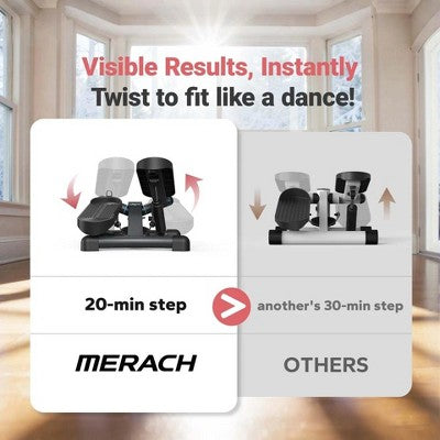 MERACH Indoor Mini Stepper Exercise Equipment Resistance Bands Workout Full Body (LOCAL PICKUP ONLY)