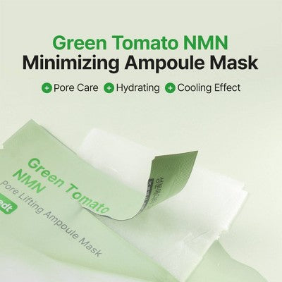 SUNGBOON EDITOR Green Tomato NMN Pore Ampoule Mask - 0.81oz: Moisturizing, Exfoliating, Hydrating, Contains Peptides