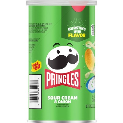 Pringles Grab & Go Large Sour Cream & Onion Potato Crisps Chips - 2.5oz