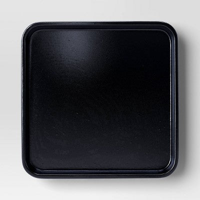 3pc Stackable Melamine Decorative Trays Black - Room Essentials