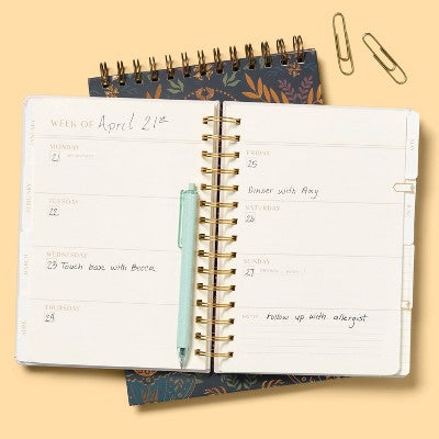 Twin Wire 6"x8" Planner Pink Leatherette - up&up