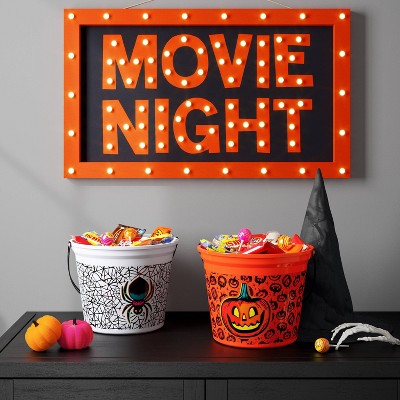 7.64" Jack Halloween Plastic Trick or Treat Pail Orange - Hyde and EEK! Boutique