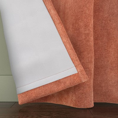 50"x84" Blackout Chenille Curtain Panel Brown - Threshold: Woven Polyester, Rod Pocket, OEKO-TEX Certified