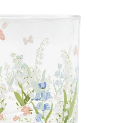 2pk 25oz Spring Glass Tumblers Floral - Bullseye's Playground