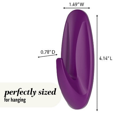 Command Damage-Free Large Designer Hook Candied Plum