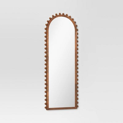 25"x65" Carved Beaded Floor Mirror - Threshold (LOCAL PICKUP ONLY)