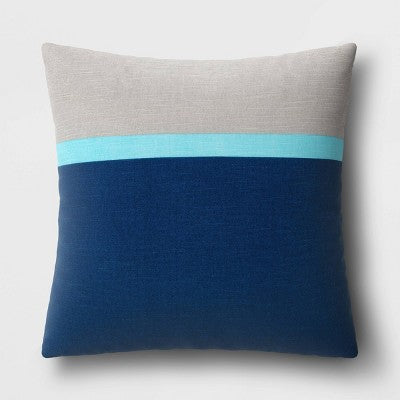 2pk Color Block Printed Woven Cotton Throw Pillows - Room Essentials: Abstract Pattern, Indoor Use, Knife Edge Design