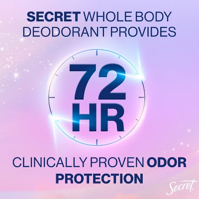 Secret Dry Feel Whole Body Deodorant - Light & Fresh - 2.4oz