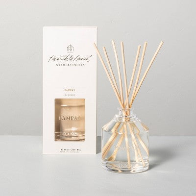11.83 fl oz Pampas Oil Reed Diffuser - Hearth & Hand with Magnolia