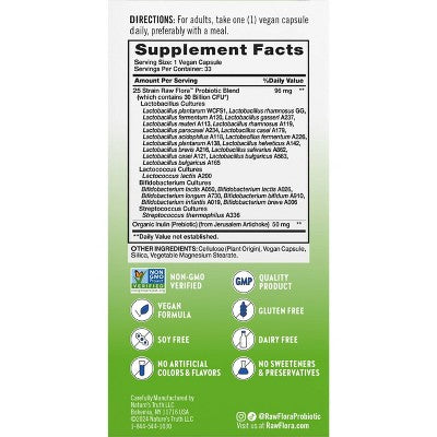 Nature's Truth Daily Digestive Vitamin Vegan Capsules 30B - 33ct