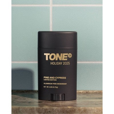 TONE by AMP Holiday Limited Edition Aluminum-Free Deodorant - Pine and Cypress - 2.65oz