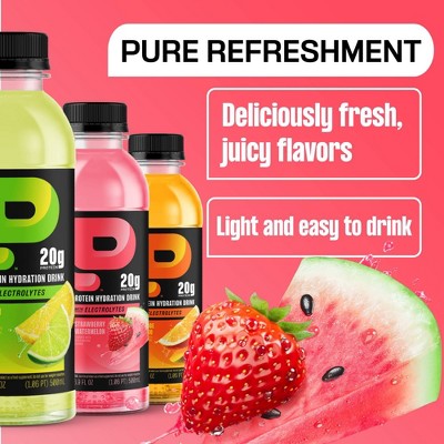 Protein2O 20g Clear Whey Protein Isolate Drink With Electrolytes Strawberry Watermelon Non-Caffeinated - 67.6 fl oz/4pk