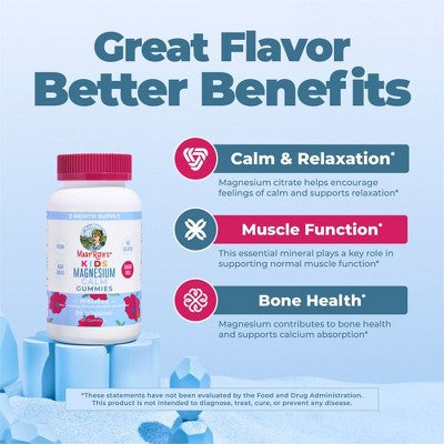 MaryRuth's Kids Magnesium Calm Gummies, Hibiscus, 60 ct