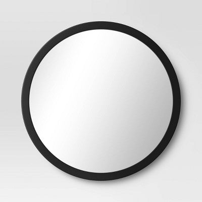 20" Round Wall Mirror Black - Room Essentials (LOCAL PICKUP ONLY)