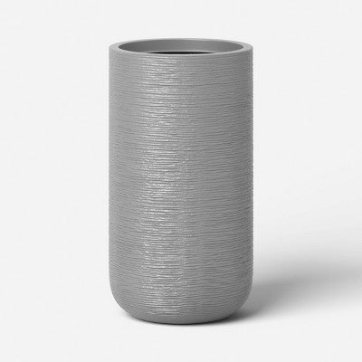 Fluted Outdoor Planter Gray 12"x21" - Threshold