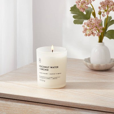 Glass Coconut Water and Orchid Jar Candle 5.5oz - Threshold