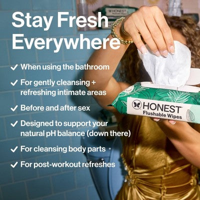 The Honest Company Flushable Wipes - Tropical Leaves - 126ct