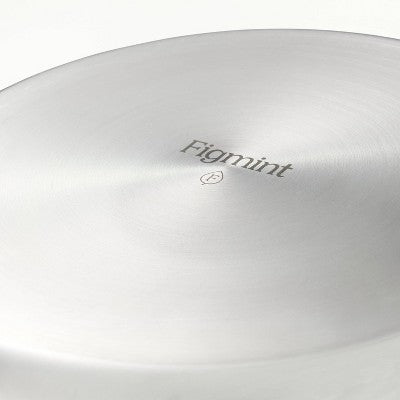 1.5qt Stainless Steel Sauce Pan with Straining Lid Silver - Figmint