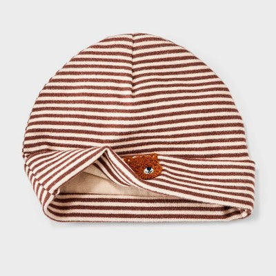 Baby Beanie - Cat & Jack Brown/Cream 0-6M