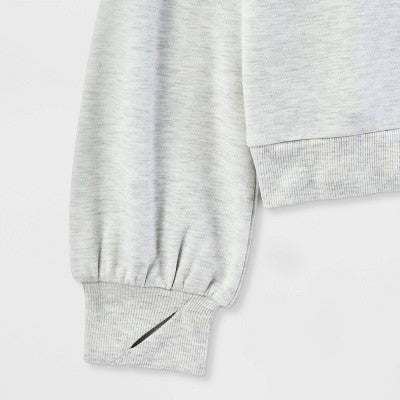 Girls' Cozy Fleece Hoodie Sweatshirt - Heather Gray M