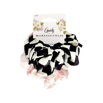Goody x MacKenzie Childs Satin Scrunchie - Pink - 2ct: Hair Styling, Travel Size, Elastic, All Hair Types