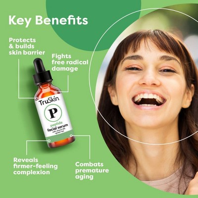 TruSkin Peptide Facial Serum with Vitamin B5 and Green Tea - 1 fl oz: Paraben-Free, Sulfate-Free, Normal Skin, Unscented