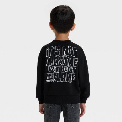 Toddler Boys' Hot Wheels Fleece Sweatshirt - Black 12M