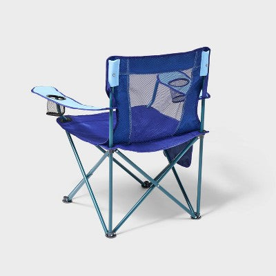 Oversize Folding Mesh Outdoor Portable Camping Chair Blue - All In Motion (LOCAL PICKUP ONLY)