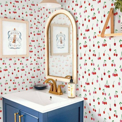 Tempaper & Co. Peel and Stick Wallpaper Cherry Bomb (LOCAL PICKUP ONLY)