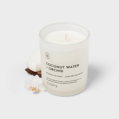Glass Coconut Water and Orchid Jar Candle 5.5oz - Threshold