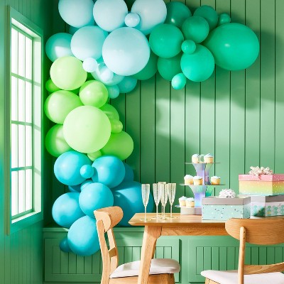 Large Balloon Garland/Arch Green/Blue - Spritz