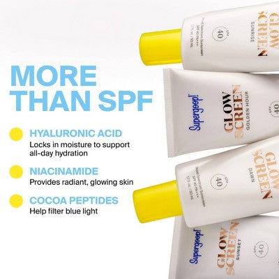 Supergoop! Glowscreen Dawn Hydrating Glowy Tinted Primer Sunscreen with Hyaluronic Acid + Niacinamide - SPF 40 - 1.7 fl oz