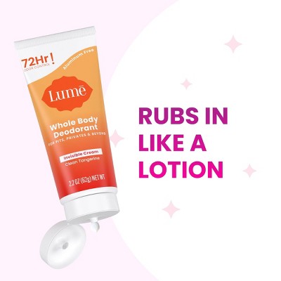 Lume Deo Cream Tube - Tangerine - 2.2oz