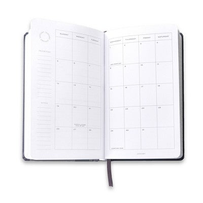 Wit & Delight 2024-25 Weekly/Monthly Academic Skinny Planner 7.875"x4.875" Black
