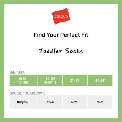 Hanes Baby Boys'10pk Heel Shield Socks - Colors May Vary 12-24M: Nonslip Grippers, Knit Fabric