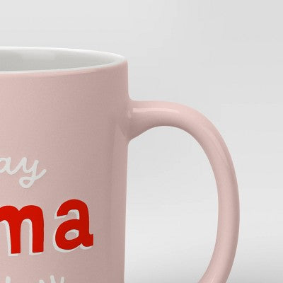 15oz Stoneware 'Mama All Day' Mug Pink - Room Essentials