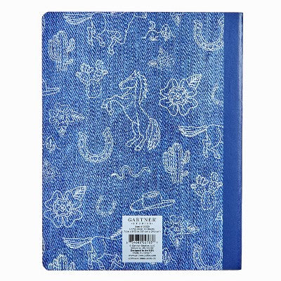 Gartner Studios Howdy Girl Blue Denim Horse Print Embroidery Comp Book, School Supplies